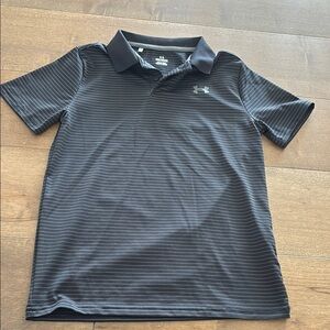 Under Armour Charcoal Striped Polo. Boys medium. Gently used